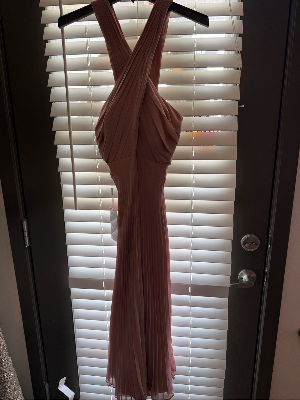 JJs House Pleated Midi Dress in Dusty Rose